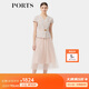 PORTS寶姿女裝春季新款二合一網(wǎng)紗百褶連衣裙ALP8D036RFQ064 咖啡混色 XS (2)