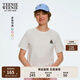 Teenie Weenie小熊T恤女2025年夏季新款活力清新休閑上衣圓領(lǐng)短袖T恤女 B-象牙白 M