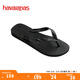 havaianas哈唯納Top炫彩夾腳人字拖女夏海邊平底拖鞋親子款 0090-火耀黑 41-42 巴西碼