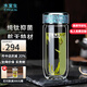 水宜生純鈦玻璃杯雙層防燙鵝蛋杯便攜抑菌高檔泡茶杯水晶杯子男女士禮盒 鈦晶藍【禮盒包裝】