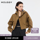 moussy 【城市輕戶外】時尚連帽短款夾克外套028HSA30-0401 060棕色 S 00001