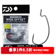 達(dá)億瓦（DAIWA）  SILVER WOLF HOOK 銀狼 海釣魚鉤有倒刺釣鉤 【大彎鉤型】WIDE OFFSET #3