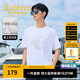 卡賓（CABBEEN）【燙鉆印花】涼感高級短袖T恤男裝2025夏季新款圓領(lǐng)上衣男 米白色12（舒適版型） M /170/48