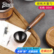 Bincoo咖啡豆勺304不銹鋼量勺木柄計(jì)量勺奶茶店果粉勺烘焙定量小勺子 長(zhǎng)柄-30ml