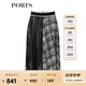 PORTS寶姿春夏新品半身裙百褶裙LM8S028MPT031 黑色印花 M (6)