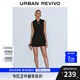 UR2025夏季新款女裝高智感氣質(zhì)飄帶無(wú)袖連衣裙UWG750081 黑色 (裙長(zhǎng)偏短) M