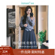 茵曼（INMAN）2025秋冬女裝新款毛衣女開(kāi)衫千金風(fēng)銀絲釘珠針織衫上衣 花灰色 M