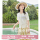 歐莎（OSA）【勿忘我小衫】清新彩色提花針織衫女夏季新款減齡套頭衫上衣七夕 米白色 XL