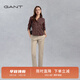 GANT/甘特春季新款女士美式潮流舒適通勤純色簡(jiǎn)約百搭九分休閑褲 277沙黃色 34