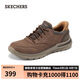 斯凱奇（SKECHERS）男士皮鞋一腳蹬2025秋新款閃穿鞋足弓支撐軟底商務(wù)休閑皮鞋205492