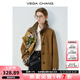 VEGA CHANG女士2025年新款秋季流行高級(jí)獨(dú)特時(shí)尚絨霧感外套 榛果棕 M