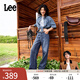 Lee【張凌赫代言】涼涼褲25新品429中腰直腳天絲中藍(lán)色女牛仔褲潮 中藍(lán)色 26