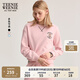 Teenie Weenie小熊女裝衛衣2025冬秋新款保暖舒適加絨基礎圓領(lǐng)上衣 淺粉色 M