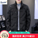 Burwilde國際品牌立領(lǐng)服男2025年新款潮流帥氣輕薄保暖冬季白鴨絨修身短款 666服黑色（禮盒裝） 2XL
