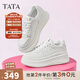 他她（TATA）孫樂(lè )言同款女鞋小白鯨鞋子厚底透氣板鞋小白鞋增高休閑鞋 白色 37