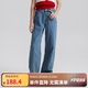 ELLE KIDS新疆棉愛心牛仔褲春季女童大童天然環(huán)保親膚舒適百搭直筒褲