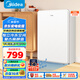 美的（Midea）116升小冰箱復(fù)古單門雙溫冷藏冷凍冰吧立柜客廳辦公室租房宿舍美妝家用辦公小型迷你冰箱BCD-116M