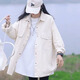巧丂休閑襯衫外套女薄款2025春秋新款小個(gè)子爆款寬松慵懶風(fēng)設計感上衣 米白色 M