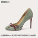 Lily Wei春日來(lái)信系列設計感清新時(shí)尚高跟鞋小眾時(shí)尚女鞋小碼31-33 瀾棲螢石綠 8cm 39