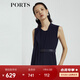PORTS寶姿 商場同款新品氣質(zhì)百搭不對稱系帶連體褲LL8P041NWB011 丈青 L (8)