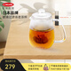 利快 Aderia玻璃杯日本品牌耐熱玻璃單把手可清洗茶杯透明日式簡約 透明 720ml