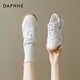達芙妮德訓鞋女新款女鞋運動(dòng)小白鞋女輕便學(xué)生休閑鞋女 米白色 37