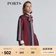 PORTS寶姿女裝2025春夏新款條紋撞色外套SL8C002KFD063 黑色-荼蘼粉條紋 S (4)