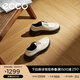 愛步（ECCO）樂福鞋女 厚底增高百搭英倫風(fēng)系帶款牛皮單鞋女 蹤跡220733 石灰色22073301378 37