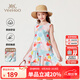 英氏（YEEHOO）女童連衣裙兒童裙子夏季時尚可愛甜美風(fēng)背心裙夏裝新款中大童裝 森林微語彩色 【100%棉】 150 cm 【順豐包郵&極速達】