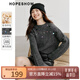 紅袖慵懶風(fēng)休閑毛衣冬季2024新款女裝幻彩珠片圓領(lǐng)顯瘦簡(jiǎn)約氣質(zhì)針織衫 烏云灰058 M