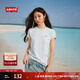 Levi's李維斯25年春夏新款女士LOGO寬松休閑淺色圓領(lǐng)純棉短袖T恤 白色 004IX-0000 S