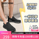 斯凱奇（Skechers）閃穿鞋男鞋秋季休閑健步鞋一腳蹬運動(dòng)鞋百搭軟底布鞋118306
