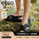 愛步（ECCO）涼鞋女 夏季軟底泡芙鞋交叉帶厚底拖鞋外穿 科摩206653 黑色20665301001 39
