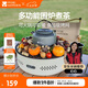 牧高笛（MOBIGARDEN）圍爐煮茶 戶外露營烤火爐室內(nèi)取暖燒烤爐家用 NX24688001 月影白