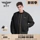BOY LONDON【倫敦塔橋】短款棉服情侶冬仿?tīng)C金潮流棉衣外套N29008 黑色 S