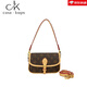 casa-kupsCK斜挎包包女2025秋季百搭復古印花腋下包休閑上班通勤包單肩包 老花