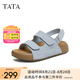 他她（TATA）厚底勃肯鞋女2025夏季新款沙灘運(yùn)動(dòng)涼鞋女外穿涼鞋 藍(lán)色（涼鞋款）-4QY02 38