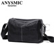 ANYSMIC奢侈高端品牌男士斜挎包新款2025真皮皮質(zhì)潮流休閑商務(wù)背包單肩包 黑色植鞣