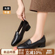 ZHR頭層牛皮單鞋女經(jīng)典中口樂福鞋職場商務(wù)皮鞋工作女鞋子KM18黑色37