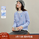 茵曼2025秋冬女裝新款甜美刺繡花朵蝴蝶結毛衣溫柔風(fēng)針織衫開(kāi)衫 淺紫色 L