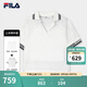 FILA Emerald斐樂(lè )女子上衣兩件套2025夏季新款時(shí)尚蕾絲短袖POLO衫 標準白-WT M 165/84A/M