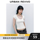 UR2025夏季新款女時(shí)尚簡(jiǎn)約基礎休閑修身U領(lǐng)短袖T恤UYB450004 本白 M