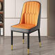 虞萌馨迪閃電餐椅餐廳靠背椅子簡(jiǎn)約凳子家用辦公椅學(xué)習書(shū)桌椅座椅電腦椅 橘色面+灰背+黑金腿 一張也發(fā)貨