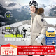 君羽戶(hù)外羽絨服女中長(cháng)800蓬白鵝絨加拿大風(fēng)格工裝大毛領(lǐng)鵝絨服C52034 杏色 L （推薦116-125斤）