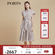 PORTS寶姿商場(chǎng)同款春夏新款女裝撞色條紋系帶連衣裙LD8D166PFD124 鹿茸棕條紋 S (4)
