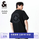 杰克·瓊斯（JACK&JONES） 新款重磅棉寬松復古哥特字母發(fā)泡印情侶短袖T恤男裝225101028