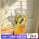 唯銘諾（WEIMINGNUO）玻璃杯大容量帶蓋吸管咖啡杯玻璃果汁杯辦公室喝水杯子飲料杯茶杯