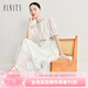 菲妮迪（FINITY）【新中式】連衣裙2025夏季新款簡約設(shè)計感優(yōu)雅裙子女 白色 M