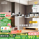 鹿家良品（LUUGAA）云夢餐廳吊燈現(xiàn)代簡約輕奢護眼三頭吊線燈餐桌燈書房燈中山燈具 【薦】全光譜92cm無極光48W黑智能