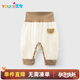 優(yōu)奇嬰兒秋季褲子男女寶寶春秋高腰護(hù)肚開襠褲兒童打底褲外出長褲